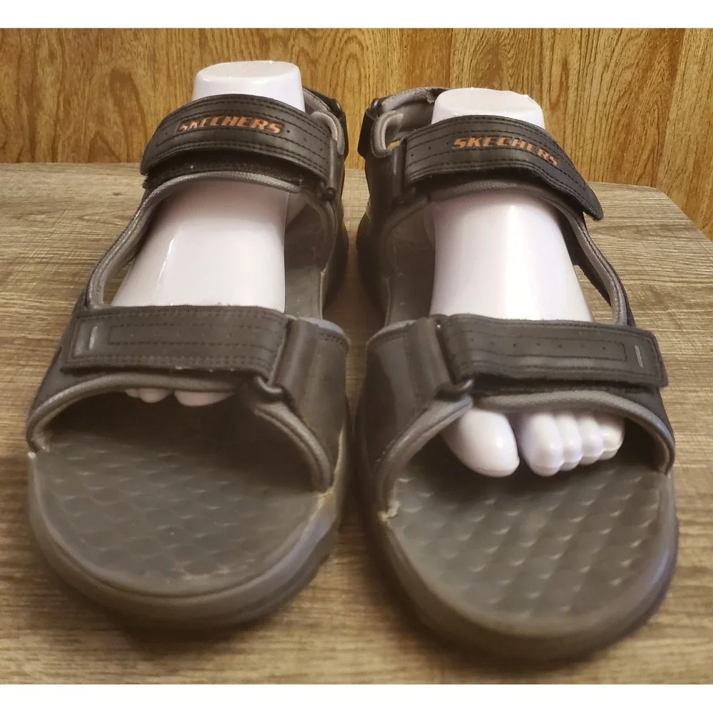 Skechers Tresmen Garo Relaxed Fit Strap Sandals Men's Size 12 Black‎